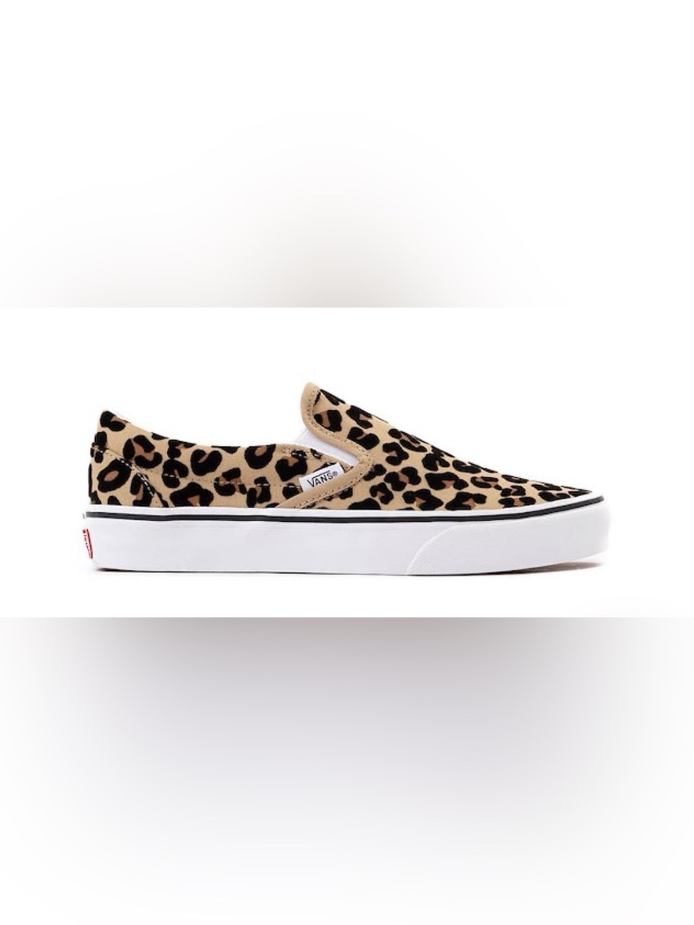 Vans Slip-On Sneakers Leopard Print Tan Black